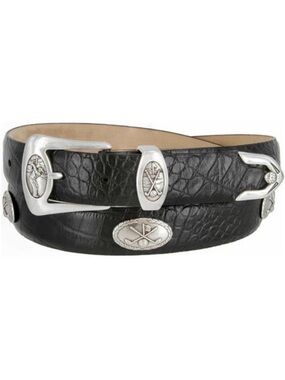 BELTS Italian Calfskin Leather Designer Golf and Dress Belt Men’s  46 Black